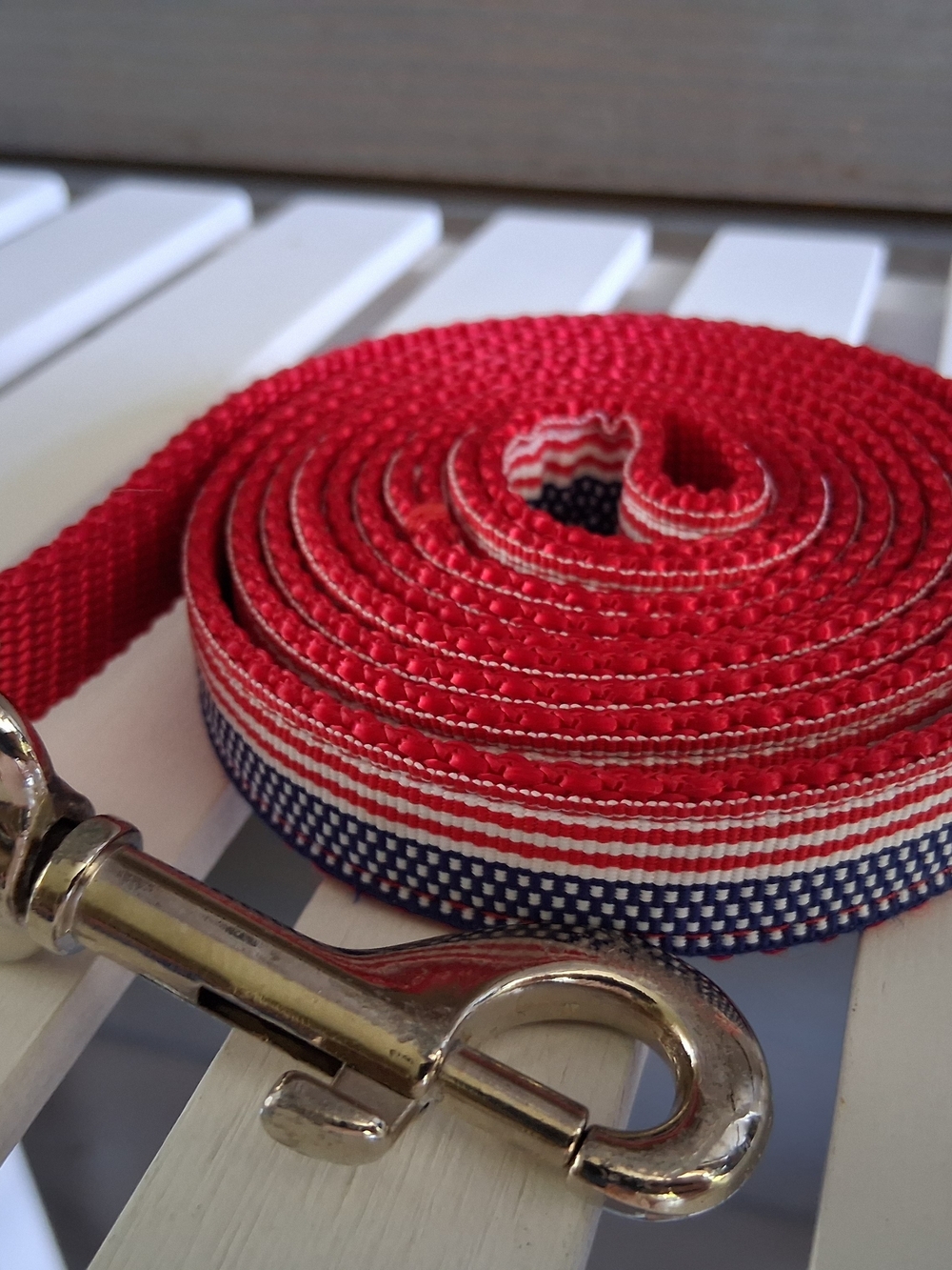 6ft Patriotic American Flag Dog Leash - Red White Blue Stars & Stripes - Picture 3 of 3